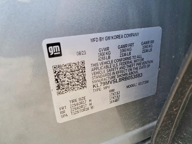 Продаж на аукціоні авто 2024 Chevrolet Trailblazer, vin: KL79MVSL8RB053883, номер лоту: 58738176