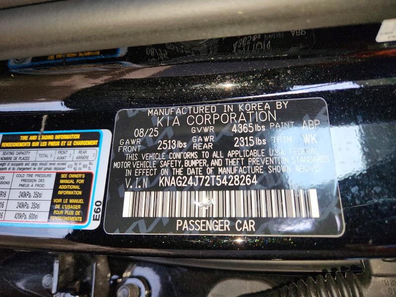 Продажа на аукционе авто 2026 Kia K5, vin: KNAG24J72T5428264, номер лота: 59106106