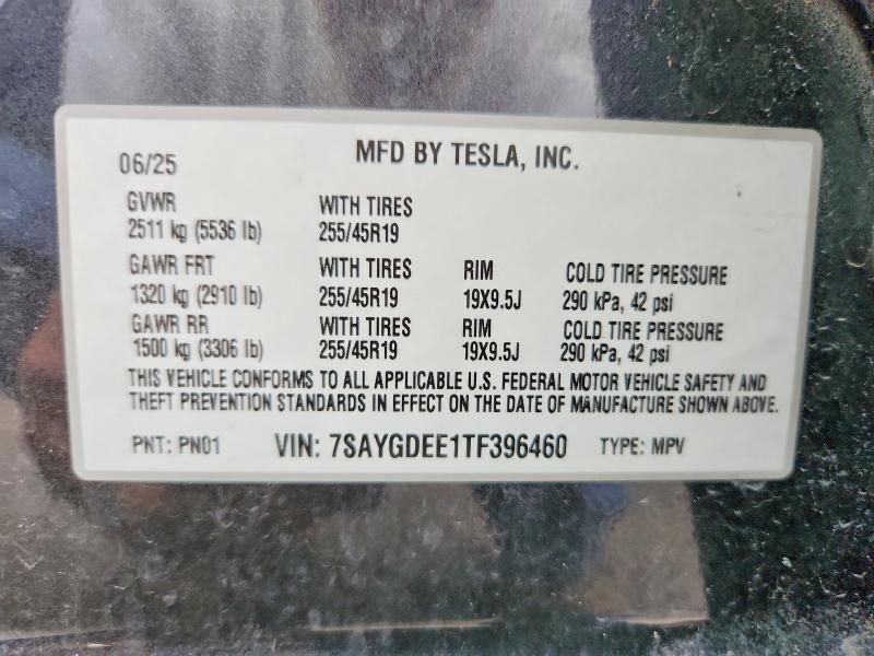 Продажа на аукционе авто 2026 Tesla Model Y, vin: 7SAYGDEE1TF396460, номер лота: 59141256
