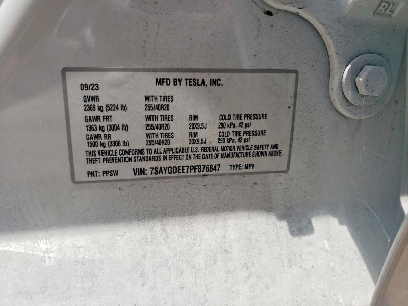Продаж на аукціоні авто 2023 Tesla Model Y, vin: 7SAYGDEE7PF876847, номер лоту: 56261516