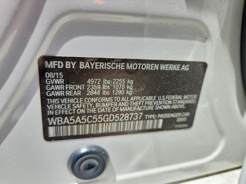 Aukcja sprzedaży 2016 Bmw 528, vin: WBA5A5C55GD528737, numer aukcji: 56608456