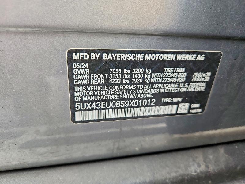 Aukcja sprzedaży 2025 Bmw X5, vin: 5UX43EU08S9X01012, numer aukcji: 58725646