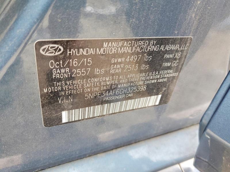 Aukcja sprzedaży 2016 Hyundai Sonata, vin: 5NPE34AF6GH325398, numer aukcji: 58355216
