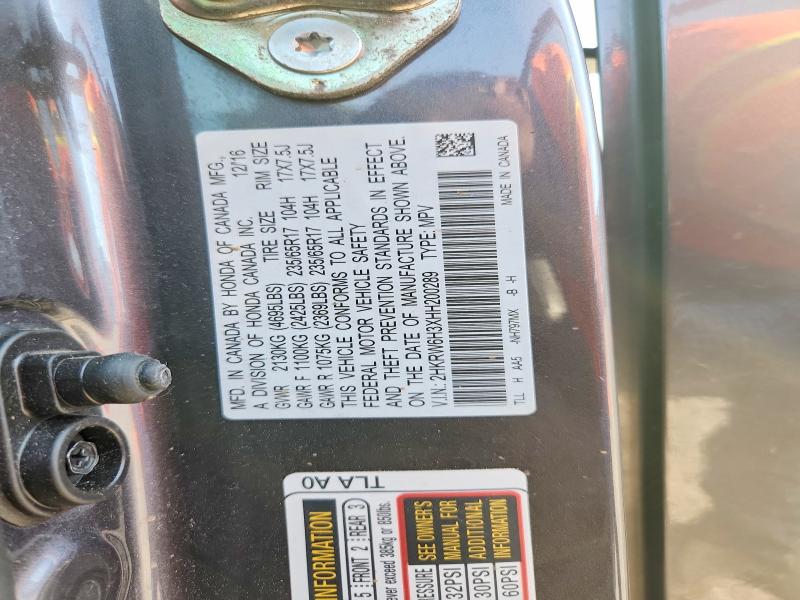 Aukcja sprzedaży 2017 Honda Cr-v, vin: 2HKRW6H3XHH200289, numer aukcji: 56767606