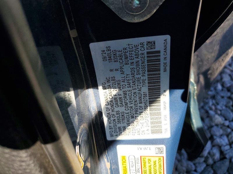 Aukcja sprzedaży 2025 Honda Civic, vin: 2HGFE2F56SH527681, numer aukcji: 57593566