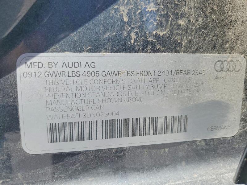 56722296 :رقم المزاد ، WAUFFAFL3DN023004 vin ، 2013 Audi A4 مزاد بيع