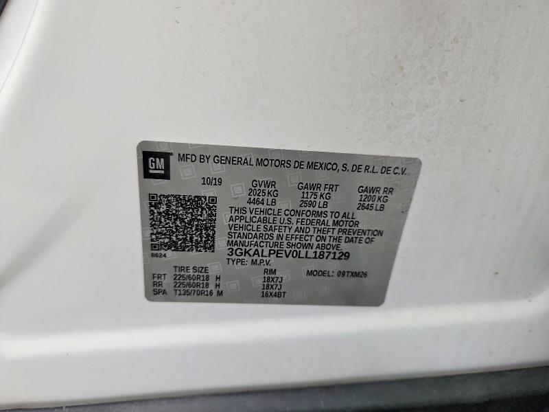 Aukcja sprzedaży 2020 Gmc Terrain, vin: 3GKALPEV0LL187129, numer aukcji: 59133406
