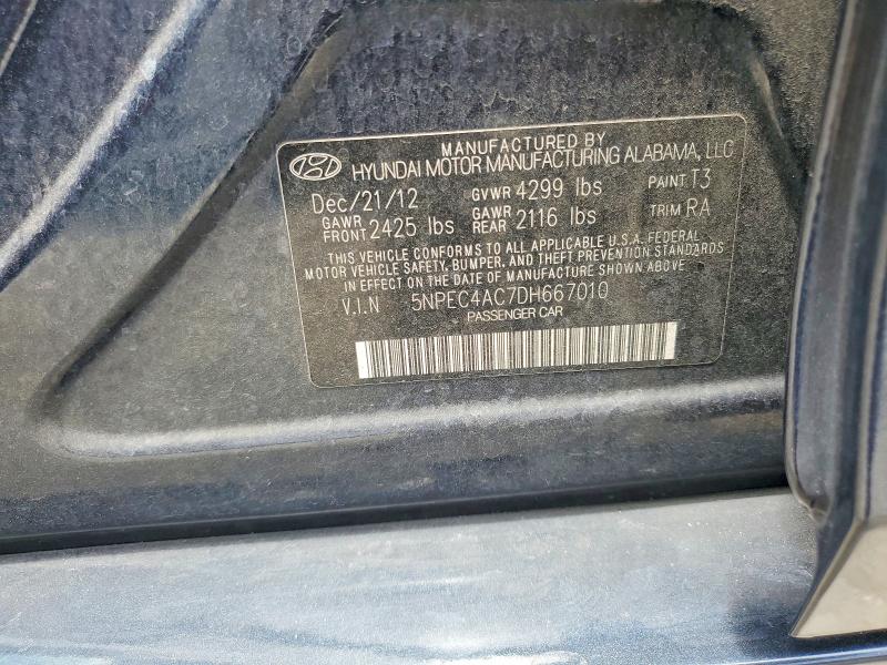 Aukcja sprzedaży 2013 Hyundai Sonata, vin: 5NPEC4AC7DH667010, numer aukcji: 56623306