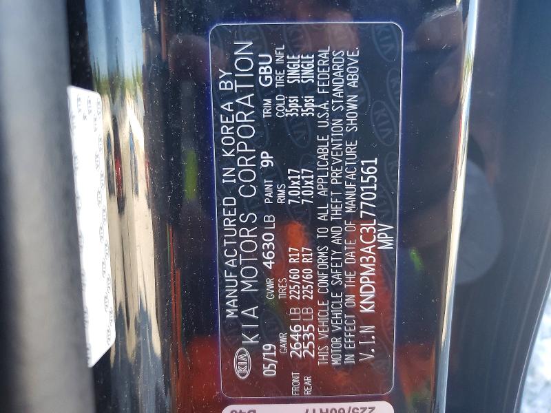 2020 Kia Sportage მანქანა იყიდება აუქციონზე, vin: KNDPM3AC3L7701561, აუქციონის ნომერი: 55631046