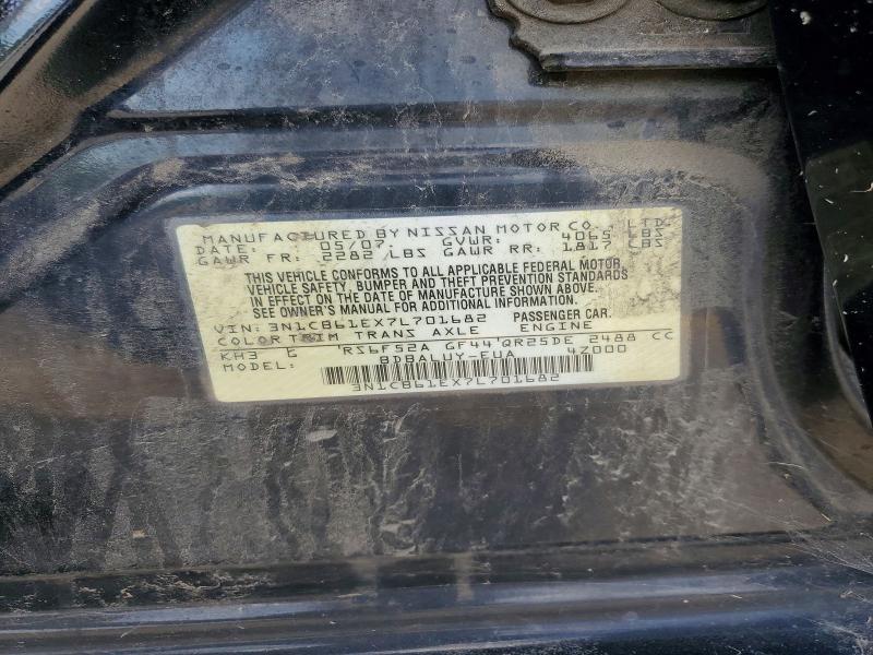 Продаж на аукціоні авто 2007 Nissan Sentra, vin: 3N1CB61EX7L701682, номер лоту: 57087676