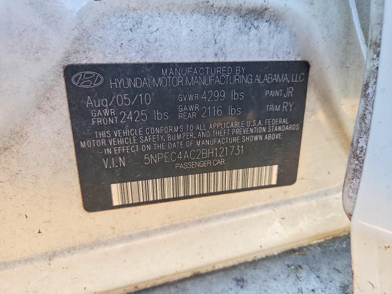 55634826 :رقم المزاد ، 5NPEC4AC2BH121731 vin ، 2011 Hyundai Sonata مزاد بيع