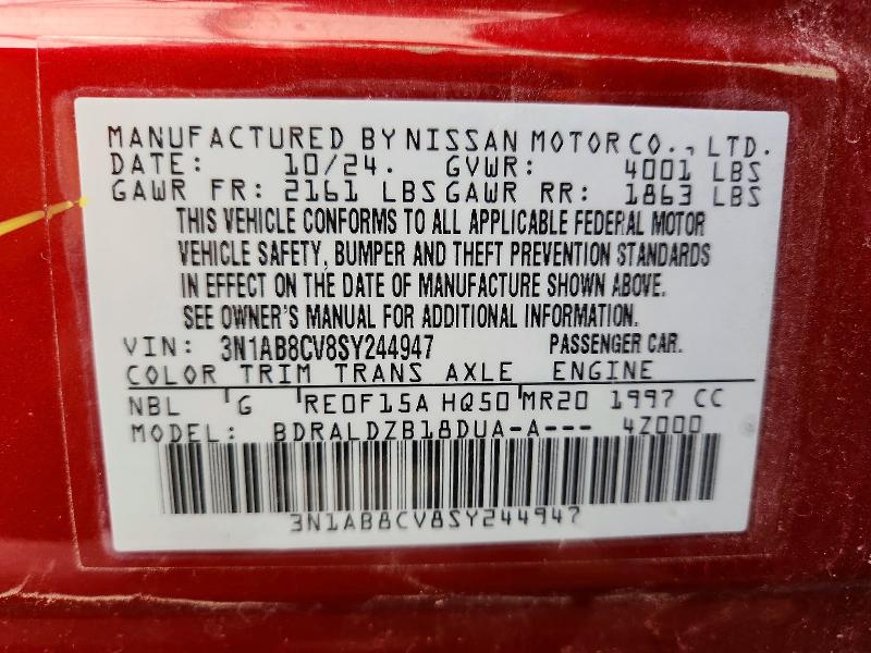 Продажа на аукционе авто 2025 Nissan Sentra, vin: 3N1AB8CV8SY244947, номер лота: 57511636
