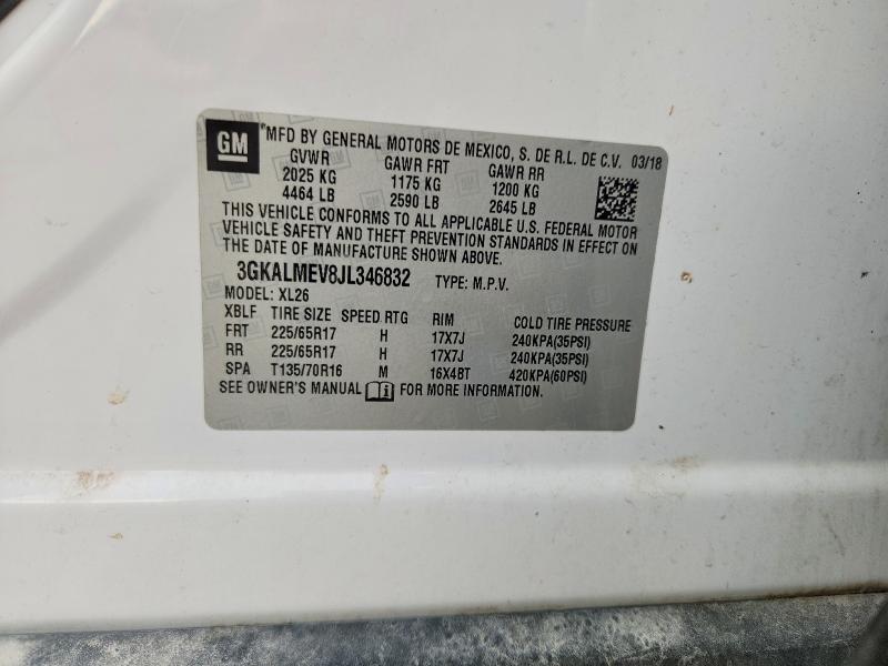 Aukcja sprzedaży 2018 Gmc Terrain, vin: 3GKALMEV8JL346832, numer aukcji: 58010816