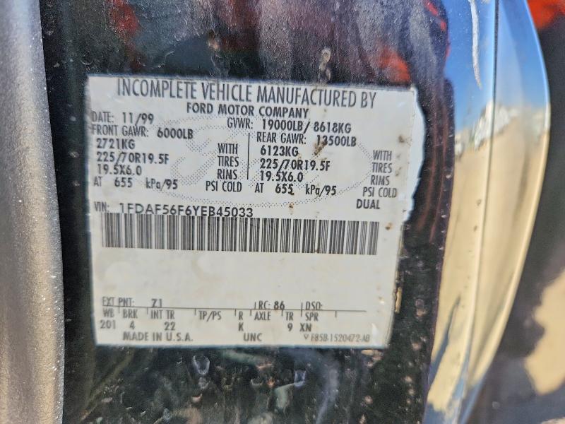 2000 Ford F550 მანქანა იყიდება აუქციონზე, vin: 1FDAF56F6YEB45033, აუქციონის ნომერი: 56196796