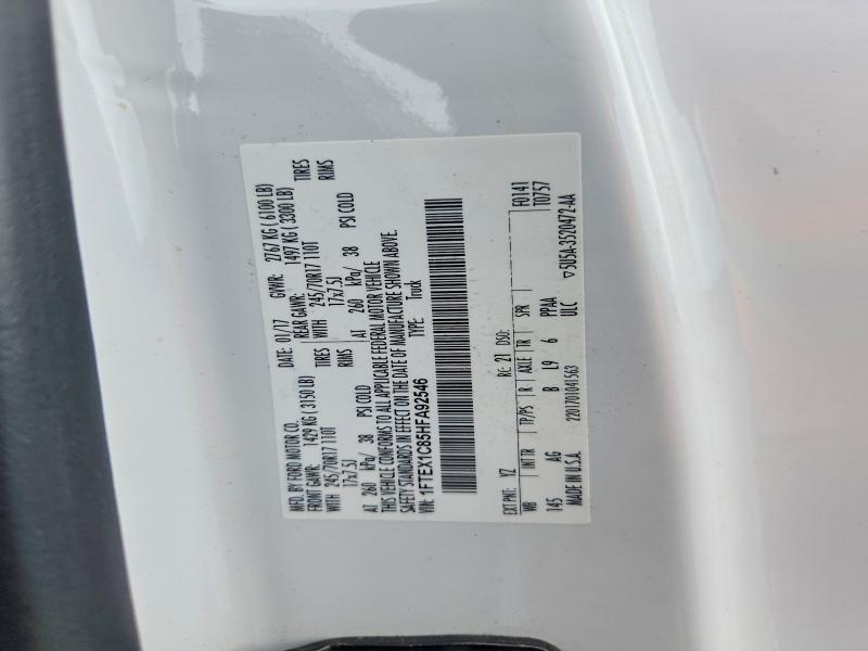 Aukcja sprzedaży 2017 Ford F150, vin: 1FTEX1C85HFA92546, numer aukcji: 57228306