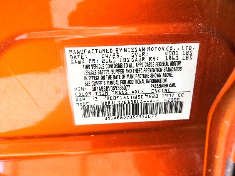 85634645 :رقم المزاد ، 3N1AB8DV0SY335077 vin ، 2025 Nissan Sentra مزاد بيع