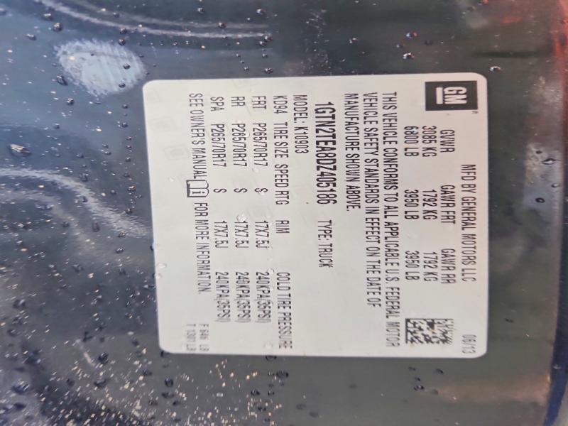 2013 Gmc Sierra მანქანა იყიდება აუქციონზე, vin: 1GTN2TEA8DZ405186, აუქციონის ნომერი: 53955696