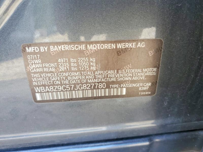 2018 Bmw 330 მანქანა იყიდება აუქციონზე, vin: WBA8Z9C57JG827780, აუქციონის ნომერი: 58144676
