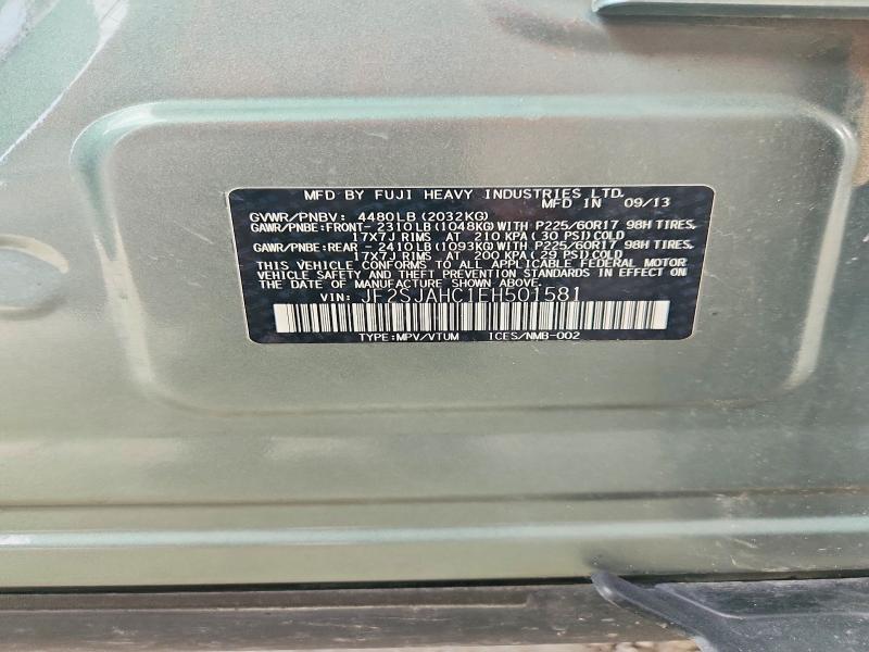 Aukcja sprzedaży 2014 Subaru Forester, vin: JF2SJAHC1EH501581, numer aukcji: 58790316
