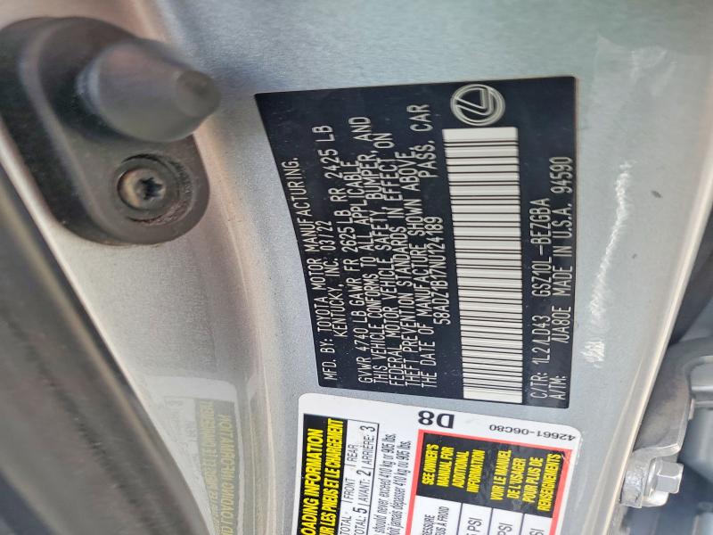 Продажа на аукционе авто 2022 Lexus Es 350, vin: 58ADZ1B17NU124189, номер лота: 58277856