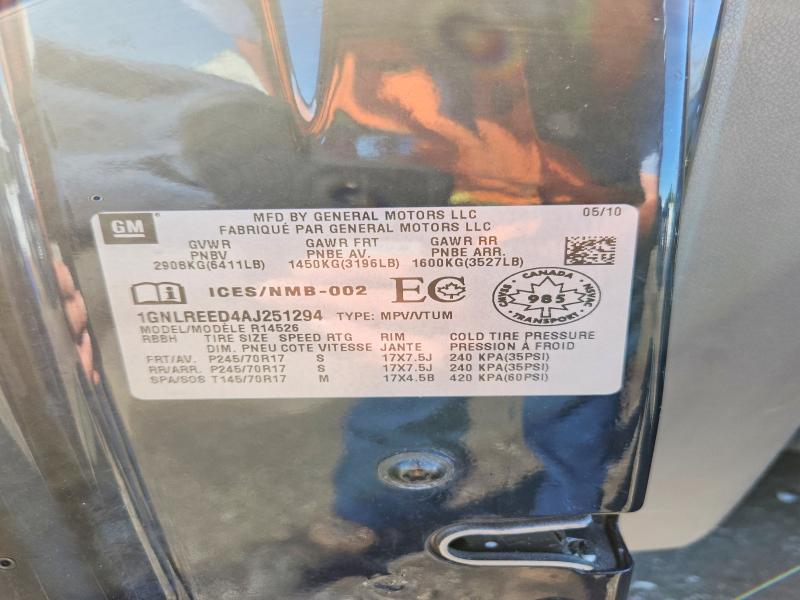 Продажа на аукционе авто 2010 Chevrolet Traverse, vin: 1GNLREED4AJ251294, номер лота: 56753766