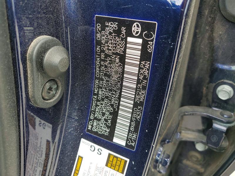 57188316 :رقم المزاد ، JTDEPMAE5MJ137857 vin ، 2021 Toyota Corolla مزاد بيع