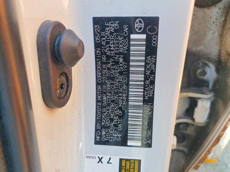 Продажа на аукционе авто 2023 Toyota Corolla, vin: JTDB4MEE8P3011197, номер лота: 55696676