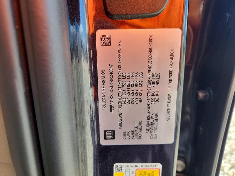 Продажа на аукционе авто 2024 Gmc Yukon, vin: 1GKS2DKL4RR248847, номер лота: 56810396