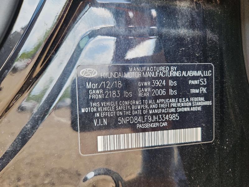 2018 Hyundai Elantra მანქანა იყიდება აუქციონზე, vin: 5NPD84LF9JH334985, აუქციონის ნომერი: 55133486