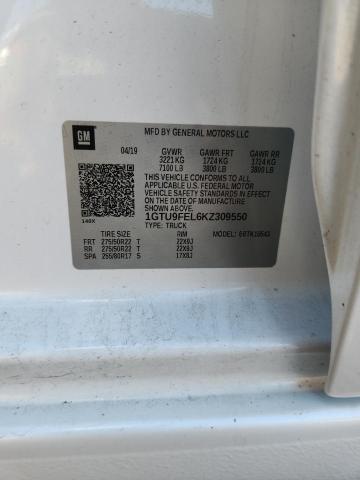Aukcja sprzedaży 2019 Gmc Sierra, vin: 1GTU9FEL6KZ309550, numer aukcji: 56503716