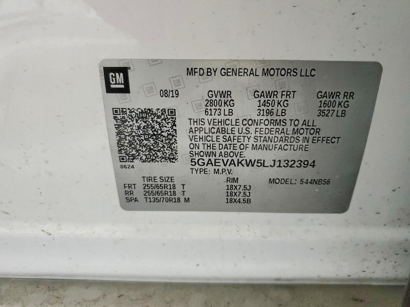Продажа на аукционе авто 2020 Buick Enclave, vin: 5GAEVAKW5LJ132394, номер лота: 58541876