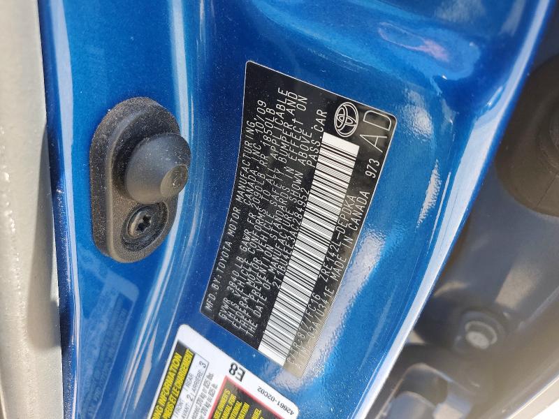 55743196 :رقم المزاد ، 2T1BU4EE3AC284952 vin ، 2010 Toyota Corolla مزاد بيع