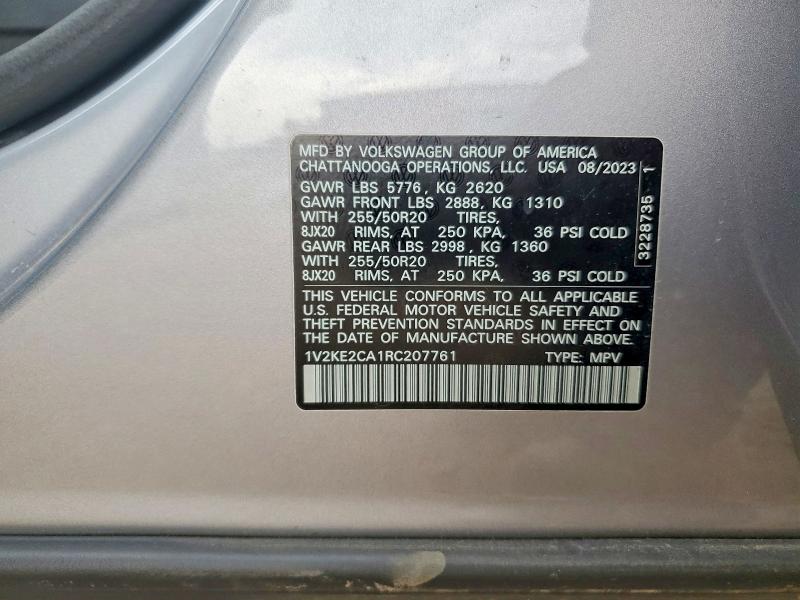 Продаж на аукціоні авто 2024 Volkswagen Atlas Cross Sport, vin: 1V2KE2CA1RC207761, номер лоту: 54684136