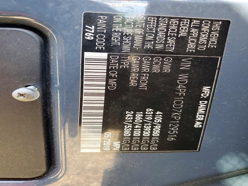 Продаж на аукціоні авто 2019 Mercedes-benz Sprinter, vin: WD4PF1CD7KP129516, номер лоту: 58323906