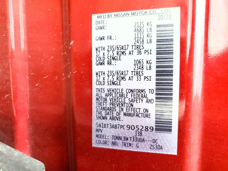 Aukcja sprzedaży 2023 Nissan Rogue, vin: 5N1BT3AB7PC905289, numer aukcji: 55701556