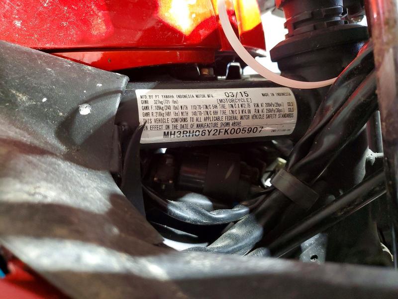 Продаж на аукціоні авто 2015 Yamaha Yzfr3, vin: MH3RH06Y2FK005907, номер лоту: 56851896