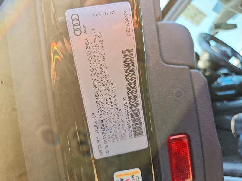 Продаж на аукціоні авто 2019 Audi A4, vin: WAUGMAF43KA120792, номер лоту: 57965196