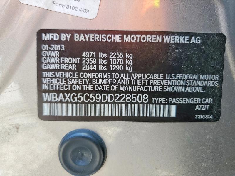 Продажа на аукционе авто 2013 Bmw 528, vin: WBAXG5C59DD228508, номер лота: 51997226