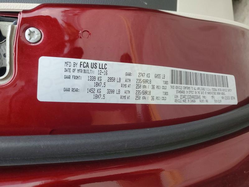 Aukcja sprzedaży 2017 Chrysler Pacifica, vin: 2C4RC1EG5HR653645, numer aukcji: 56480126