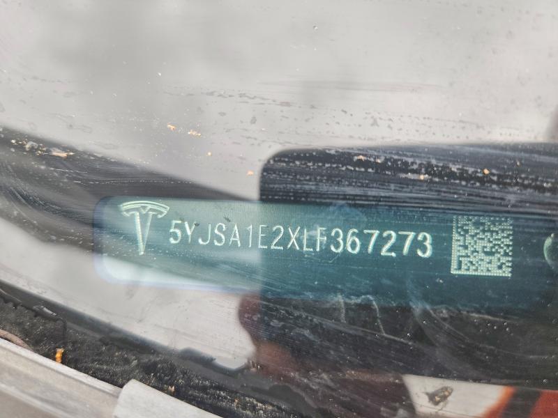 54183326 :رقم المزاد ، 5YJSA1E2XLF367273 vin ، 2020 Tesla Model S مزاد بيع