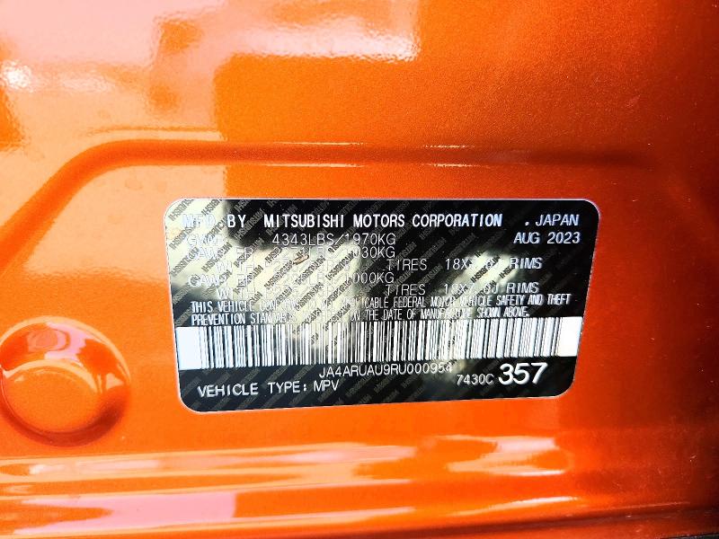 Aukcja sprzedaży 2024 Mitsubishi Outlander Sport, vin: JA4ARUAU9RU000954, numer aukcji: 56158726