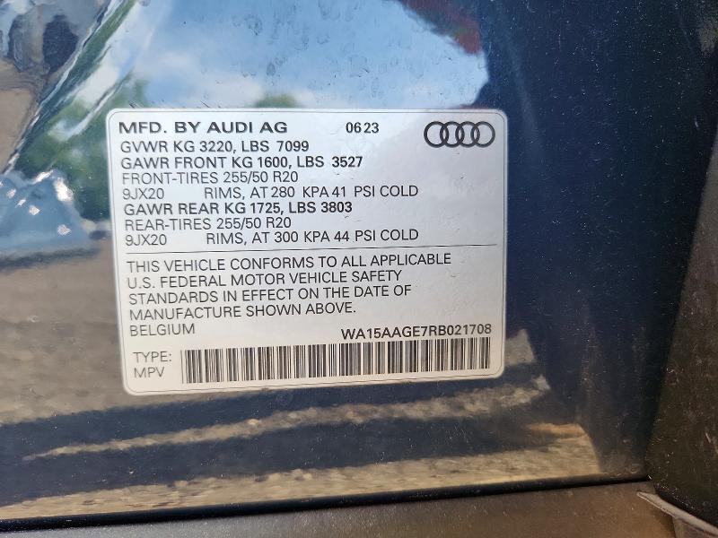 Продажа на аукционе авто 2024 Audi Q8 E-tron, vin: WA15AAGE7RB021708, номер лота: 56295186