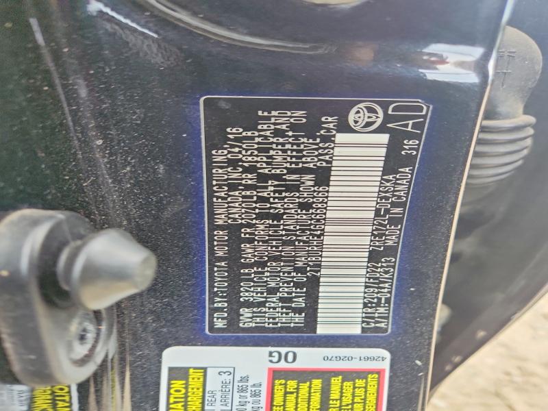 Aukcja sprzedaży 2016 Toyota Corolla, vin: 2T1BURHE4GC668966, numer aukcji: 58040856