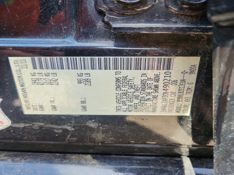 2012 Nissan Altima მანქანა იყიდება აუქციონზე, vin: 1N4AL2AP3CN490210, აუქციონის ნომერი: 55748606