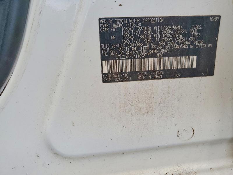 Aukcja sprzedaży 2010 Toyota Scion, vin: JTLZE4FE7A1109817, numer aukcji: 55804266