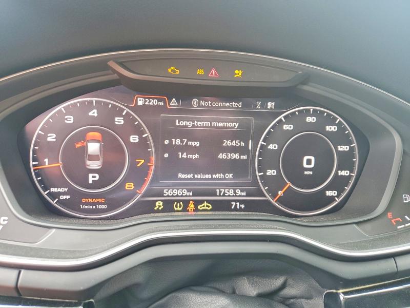 2019 Audi A4 მანქანა იყიდება აუქციონზე, vin: WAUFNAF43KA082666, აუქციონის ნომერი: 58056546
