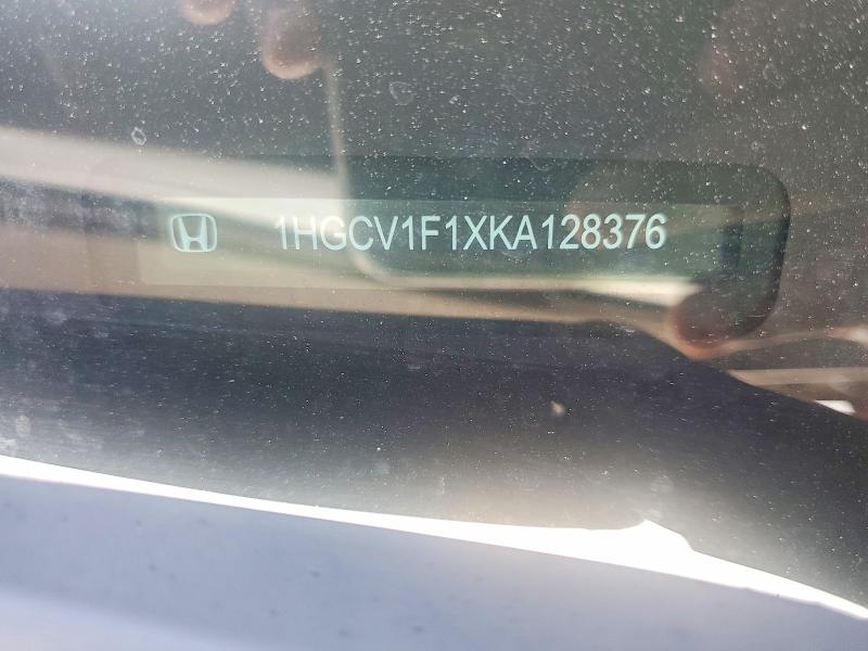Продаж на аукціоні авто 2019 Honda Accord, vin: 1HGCV1F1XKA128376, номер лоту: 57179036