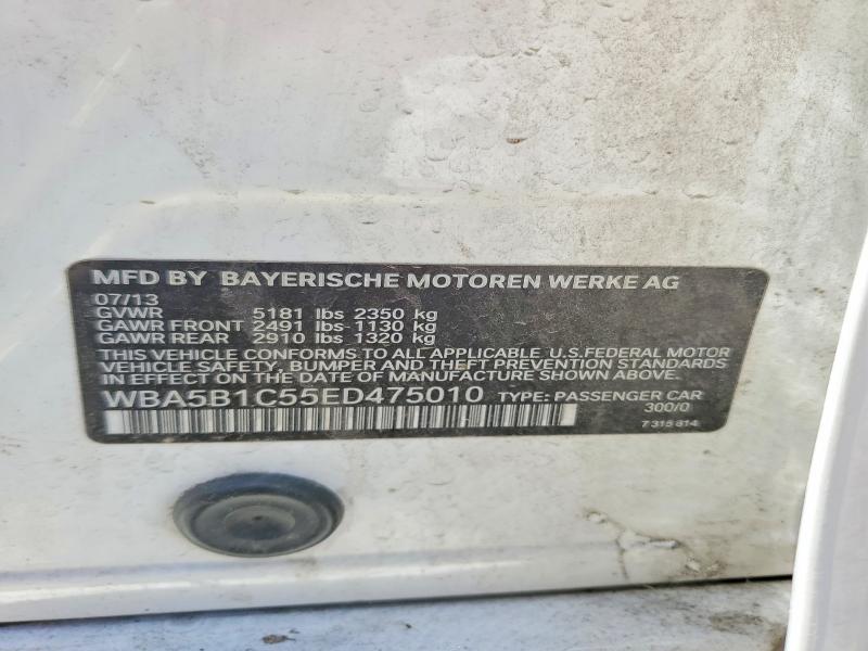 Aukcja sprzedaży 2014 Bmw 535, vin: WBA5B1C55ED475010, numer aukcji: 58357956
