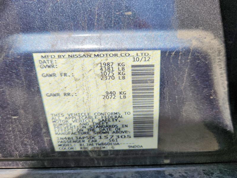Aukcja sprzedaży 2013 Nissan Altima, vin: 1N4BL3AP5DC157305, numer aukcji: 85973715