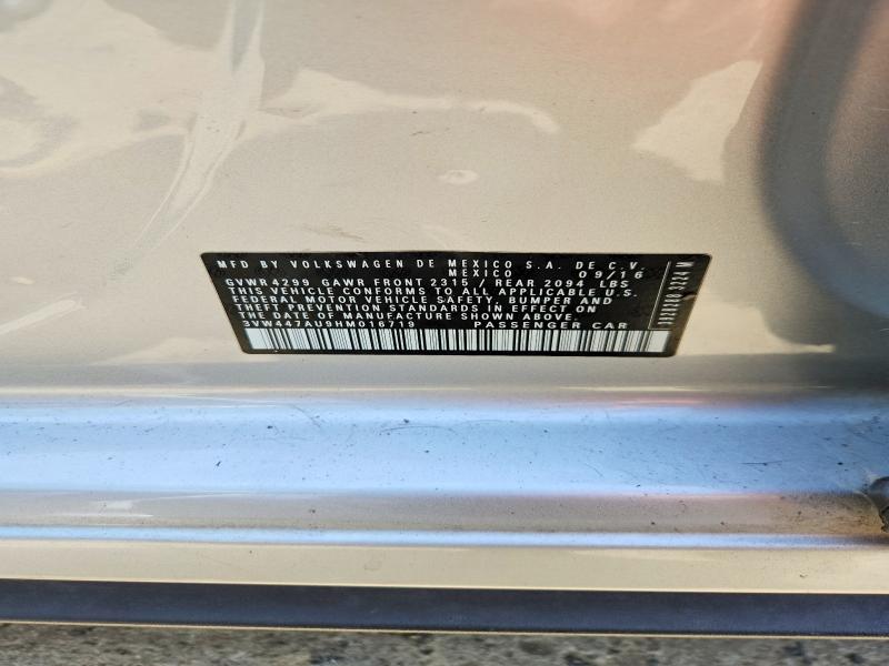 56892906 :رقم المزاد ، 3VW447AU9HM016719 vin ، 2017 Volkswagen Gti مزاد بيع